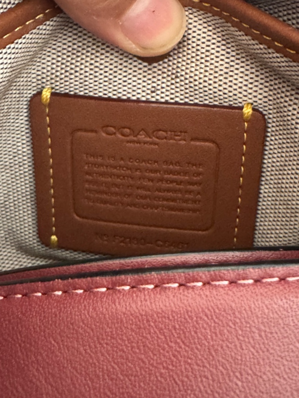 Coach Red Pebbled Leather Shoulder Bag - Picture 7 of 9